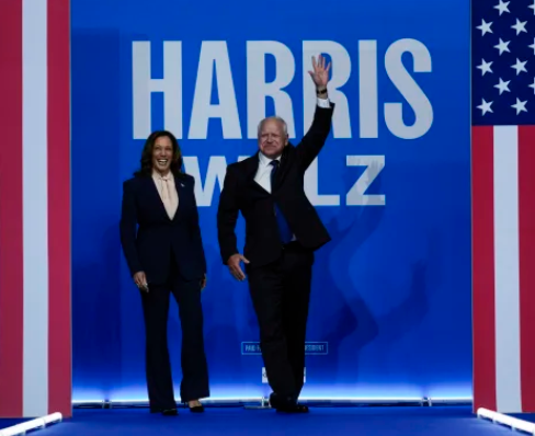 Kamala Harris and Tim Walz